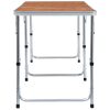 Mesa de campismo dobrável 180x60 cm alumínio - Image 4