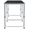 Mesa de campismo dobrável 240x60 cm alumínio cinzento - Image 4