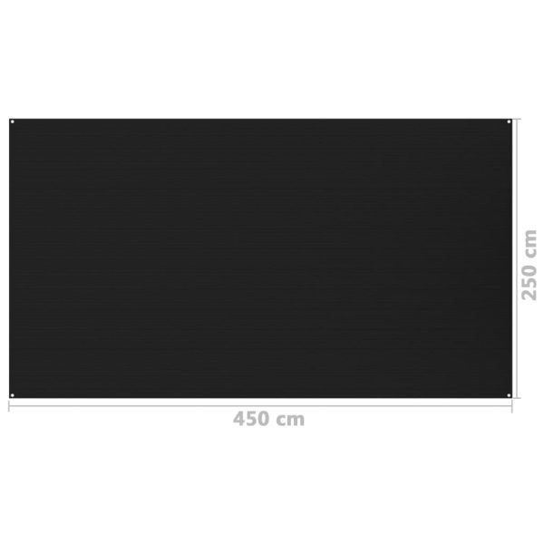 Tapete de campismo para tenda 250x450 cm preto - Image 4