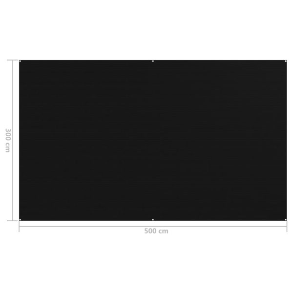 Tapete de campismo para tenda 300x500 cm preto - Image 4