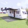 Tapete de campismo para tenda 250x600 cm cinzento-claro