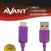 CABLE MICRO USB A USB AM 1.2 MTRS.2.0V. AVANT MORADO - Image 2