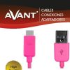 CABLE MICRO USB A USB AM 1.2 MTRS.2.0V. AVANT ROSA - Image 2