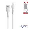 CABLE AVANT TIPO C A USB 3A - 1M - BLANCO - CARGA RAPIDA