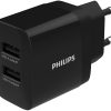 ADAPTADOR DE CORRIENTE PHILIPS 2XUSB 17W CARGA RAPIDA