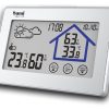 ESTACIÓN METEOROLOGICA SAMI INTERIOR+EXTERIOR - LCD LUZ EL COMPLETA - PLATA