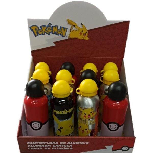 DISPLAY 12 BOTELLAS POKEMON KIDS ALUMINIO SURTIDAS