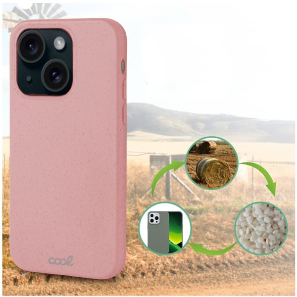 Carcasa COOL para iPhone 15 Eco Biodegradable Rosa - Image 2