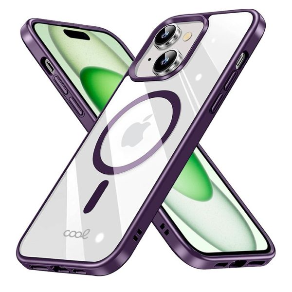 Carcasa COOL para iPhone 15 Plus Magnética Borde Violeta - Image 2
