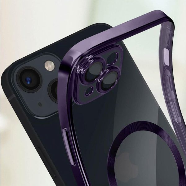 Carcasa COOL para iPhone 15 Plus Magnética Borde Violeta - Image 4