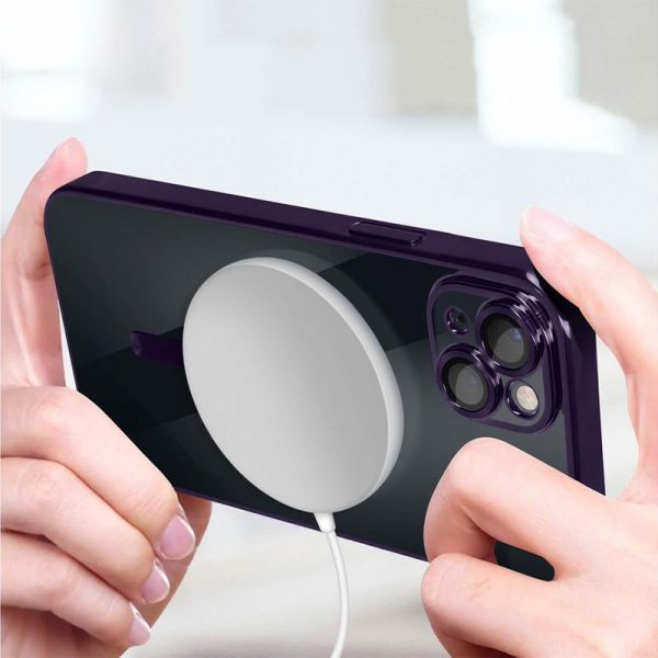 Carcasa COOL para iPhone 15 Plus Magnética Borde Violeta - Image 6