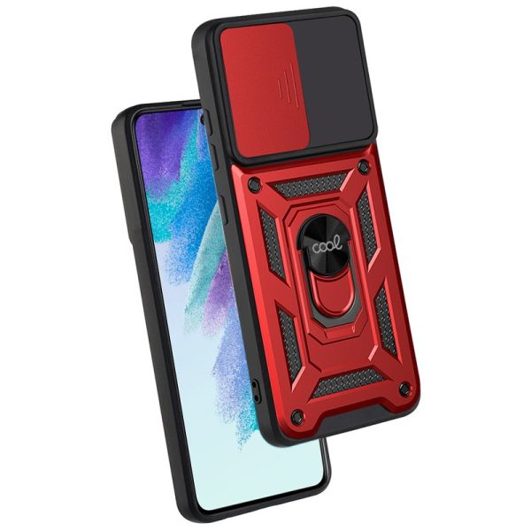 Carcasa COOL para Samsung G990B Galaxy S21 FE Hard Ring Rojo - Image 3