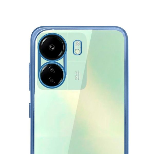Carcasa COOL para Xiaomi Redmi 13C / 13C 5G / Poco C65 Borde Metalizado (Azul) - Image 4