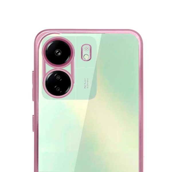 Carcasa COOL para Xiaomi Redmi 13C / 13C 5G / Poco C65 Borde Metalizado (Rosa) - Image 4