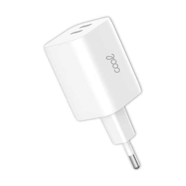 Cargador Red Universal Fast Charger (PD) Dual 2 x Tipo-C COOL (35W) Blanco - Image 2