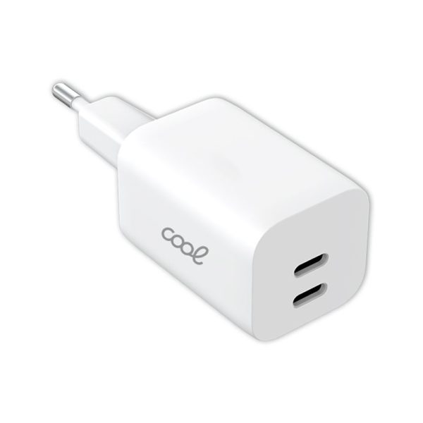 Cargador Red Universal Fast Charger (PD) Dual 2 x Tipo-C COOL (35W) Blanco - Image 4