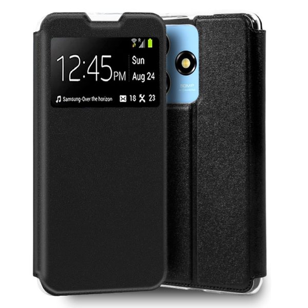 COOL FUNDA FLIP COVER ZTE BLADE A73 LISO NEGRO