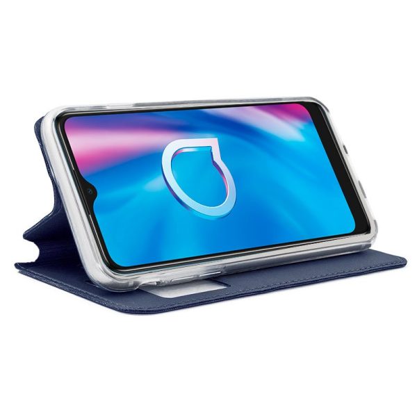 Funda COOL Flip Cover para Alcatel 1S (2020) / Alcatel 3L (2020) Liso Azul - Image 2