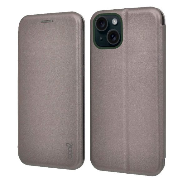 Funda COOL Flip Cover para iPhone 15 Elegance Plata - Image 5