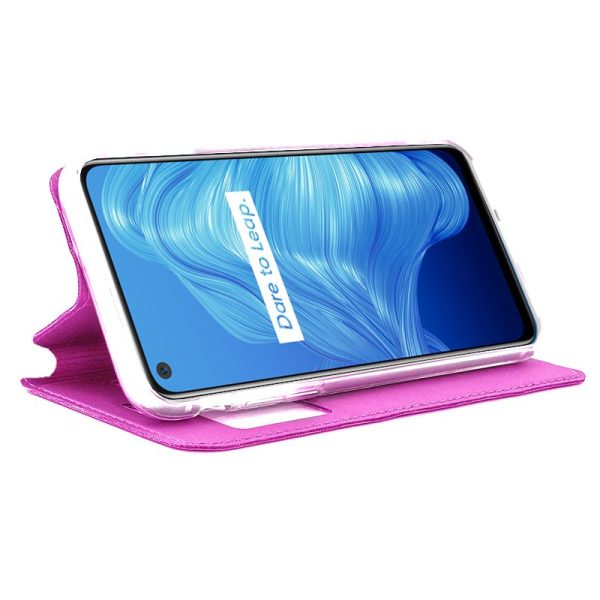 Funda COOL Flip Cover para Realme 7 5G Liso Rosa - Image 2