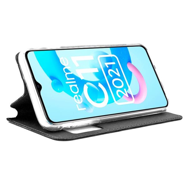 Funda COOL Flip Cover para Realme C11 2021 Liso Negro - Image 2