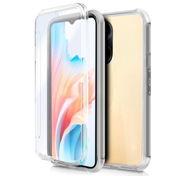 Funda COOL Silicona 3D para Oppo A38 (Transparente Frontal + Trasera)