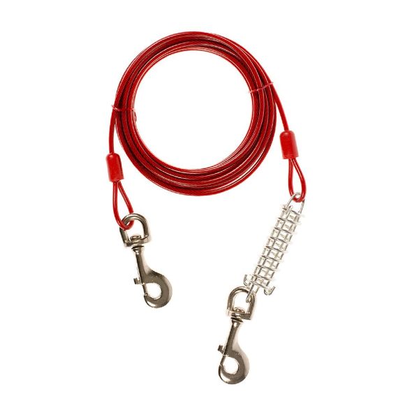 DUVO CABLE DE AMARRE CON MOSQUETONES Y MUELLE 4.5 M