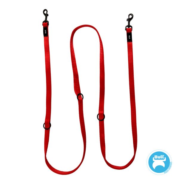 BULL RAMAL ADIESTRAMIENTO MULTIPOSICIONES (ROJO 280 X 2 CM)