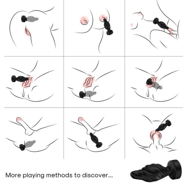 ARMONY - VIBRADOR E PLUG ANAL CONTROLE REMOTO PRETO - Image 2