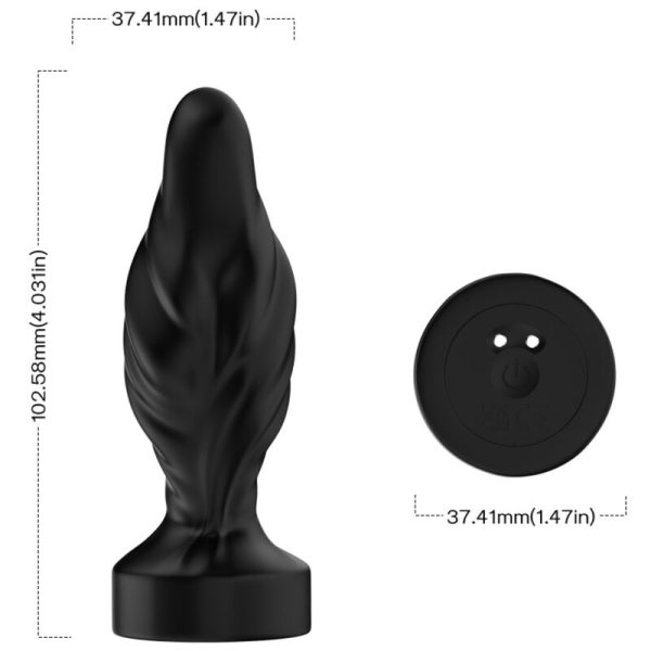 ARMONY - VIBRADOR E PLUG ANAL CONTROLE REMOTO PRETO - Image 4