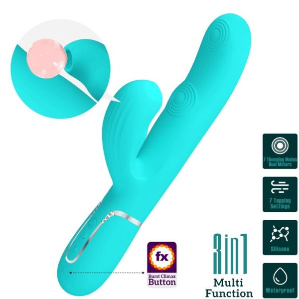PRETTY LOVE - PERLITA MULTIFUNO 3 EM 1 VIBRADOR G-SPOT AQUA VERDE - Image 10