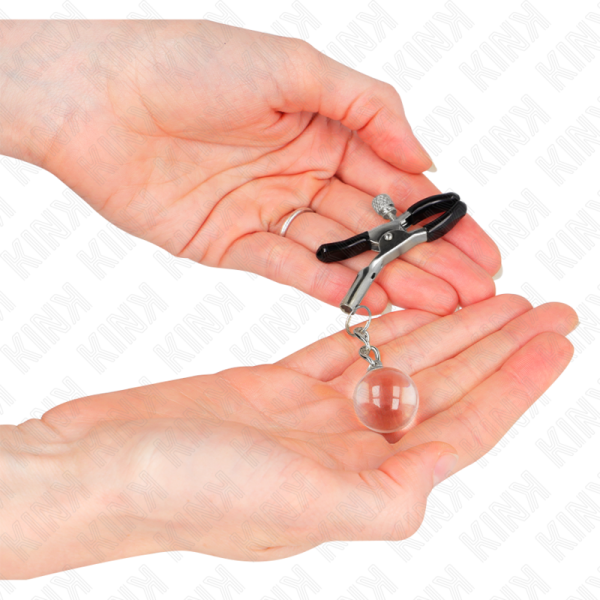 KINK - GRAMPOS DE BICO DE VIDRO PRATA 6 CM - Image 3