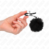KINK - GRAMPO DE BOLA DE PELE FALSA PRETO 6 CM - Image 4