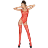 PASSION WOMAN BS034 BODYSTOCKING RED ONE SIZE