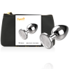 COQUETTE CHIC DESIRE - PLUGUE ANAL METAL COR CLARO TAMANHO M 3,5 X 8 CM