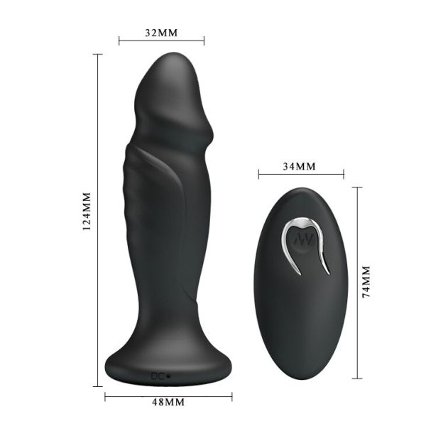 MR PLAY - PLUG ANAL COM CONTROLE REMOTO VIBRAO PRETO - Image 7