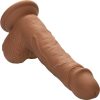 PENE DE SILICONA DE DOBLE DENSIDAD DE 17,75CM - MARRÓN - Image 6