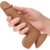 PENE DE SILICONA DE DOBLE DENSIDAD DE 17,75CM - MARRÓN - Image 8