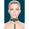OUCH HALO - COLLAR WITH LEASH - VERDE