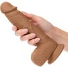 PENE DE SILICONA DE DOBLE DENSIDAD 21,5CM - MARRON - Image 8