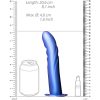 OUCH-STRAP-ON CURVO TEXTURIZADO - 8 / 20 CM-AZUL METALIZADO - Image 10