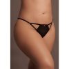 LE DÉSIR JULIE - TANGUITA CON TRANSPARENCIAS Y TIRAS AJUSTABLES - NEGRO - Image 7