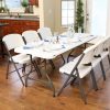 MESA RECTANGULAR PLEGABLE BLANCA LIFETIME 182X76X73,5 CM - Image 3