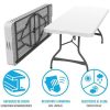 MESA RECTANGULAR PLEGABLE BLANCA LIFETIME 182X76X73,5 CM - Image 4