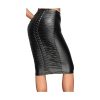 FALDA EFECTO MOJADO CON PLIEGUES - NEGRO - Image 2