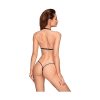 CONJUNTO SUJETADOR Y TANGA RECUADROS - NEGRO - Image 2