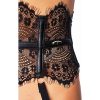 CAMPANA ELEGANT LACE LIGUEROS CON MEDIAS DE ENCAJE - NEGRO - Image 3
