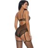 CAUGHT IN THE FEELS TEDDY BODY CON LIGAS Y LIGUEROS NEGRO - Image 2