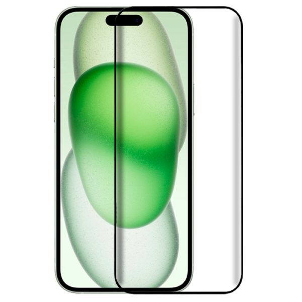 Protector Pantalla Cristal Templado COOL para iPhone 15 Plus (FULL 3D Negro)