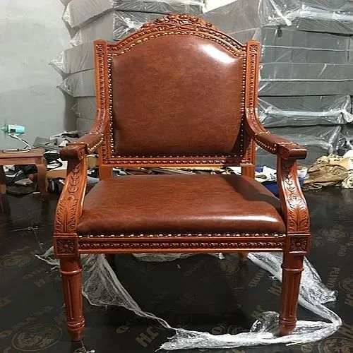 Armchair with Hollow Back and Iron Legs DC-F12